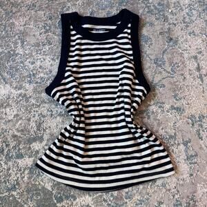 Old navy blue and white